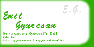 emil gyurcsan business card